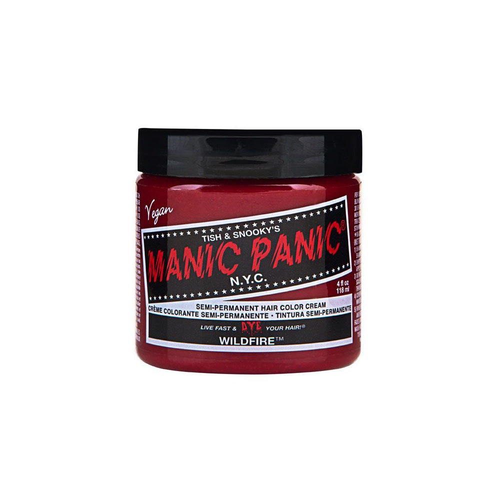 Manic Panic Wildfire Classic Creme 118 ml - Colorazione Semipermanente Vegan e Cruelty Free, Rosso-Arancio che Brilla sotto Luce UV