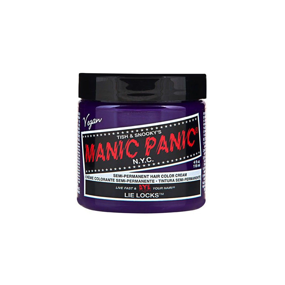Manic Panic Classic High Voltage Lie Locks 118 ml - Crema Colorante Semi-Permanente Vegan, Blu Indigo, Senza Ammoniaca e Parabeni