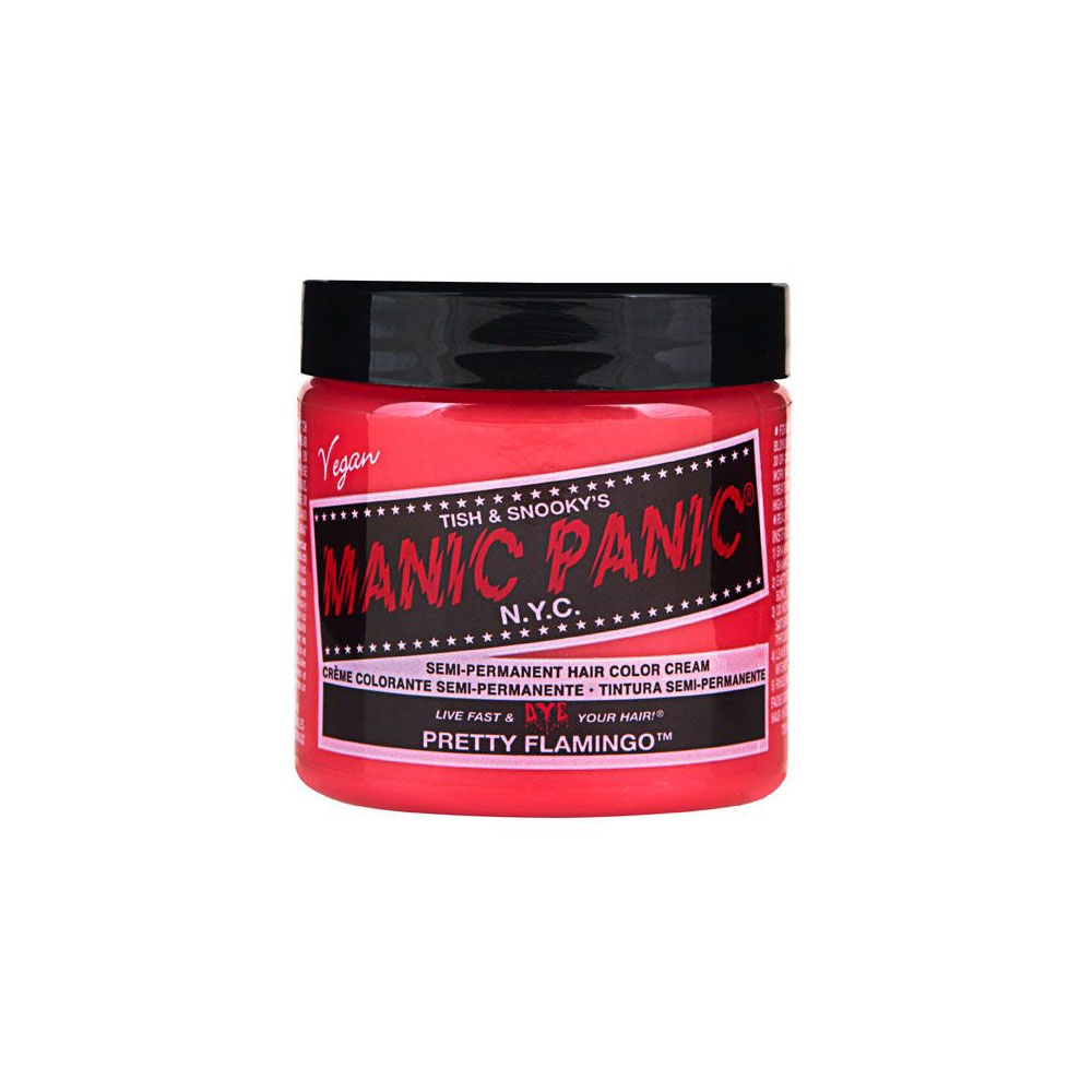 Manic Panic Classic High Voltage Pretty Flamingo 118 ml - Colorazione Semipermanente Vegan e Cruelty Free, Fluorescente sotto Luce UV