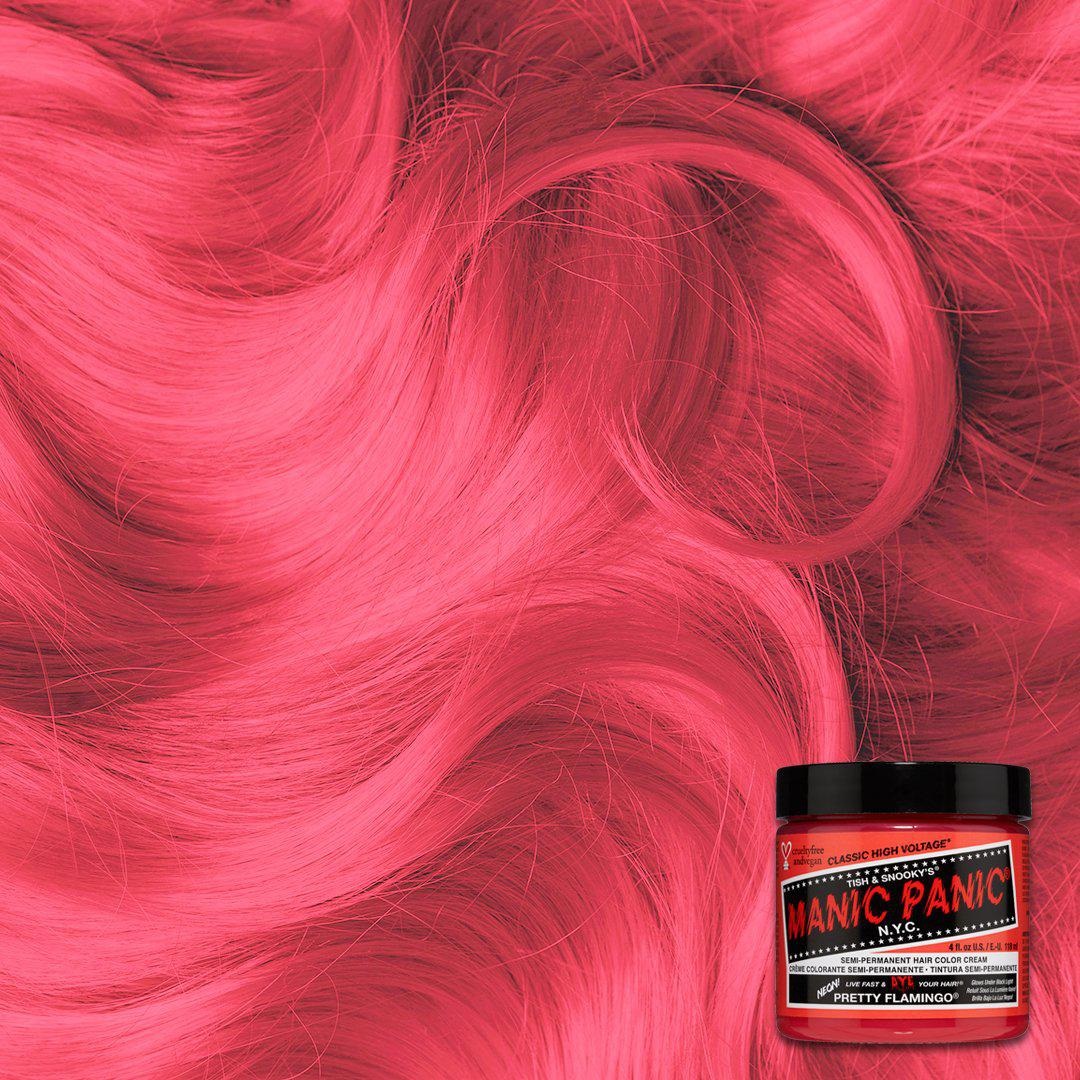Manic Panic Classic High Voltage Pretty Flamingo 118 ml - Colorazione Semipermanente Vegan e Cruelty Free, Fluorescente sotto Luce UV