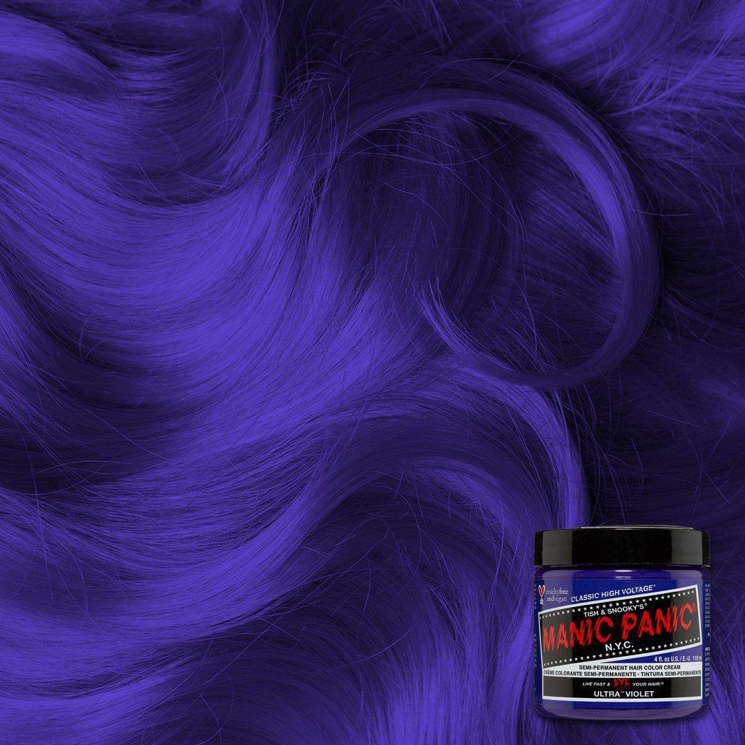 Manic Panic Classic High Voltage Ultra Violet - Colorazione Semipermanente per Capelli 118 ml, Vegan e Senza Ammoniaca