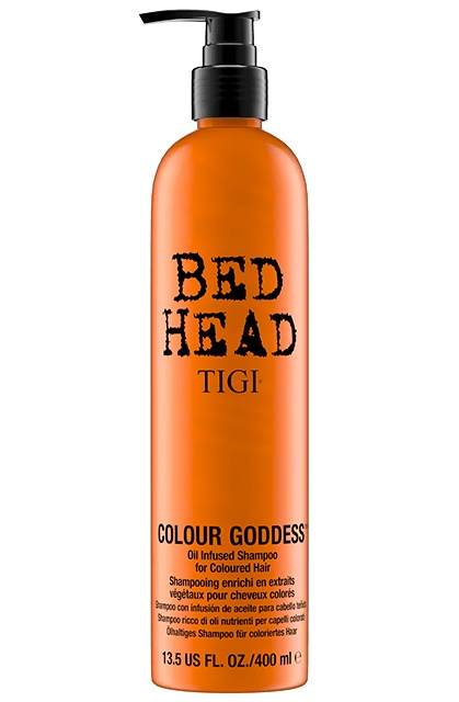 TIGI Bed Head Colour Goddess Oil Infused Shampoo 400 ml - Shampoo Nutriente per Capelli Colorati con Olio di Mandorle Dolci e Cheratina