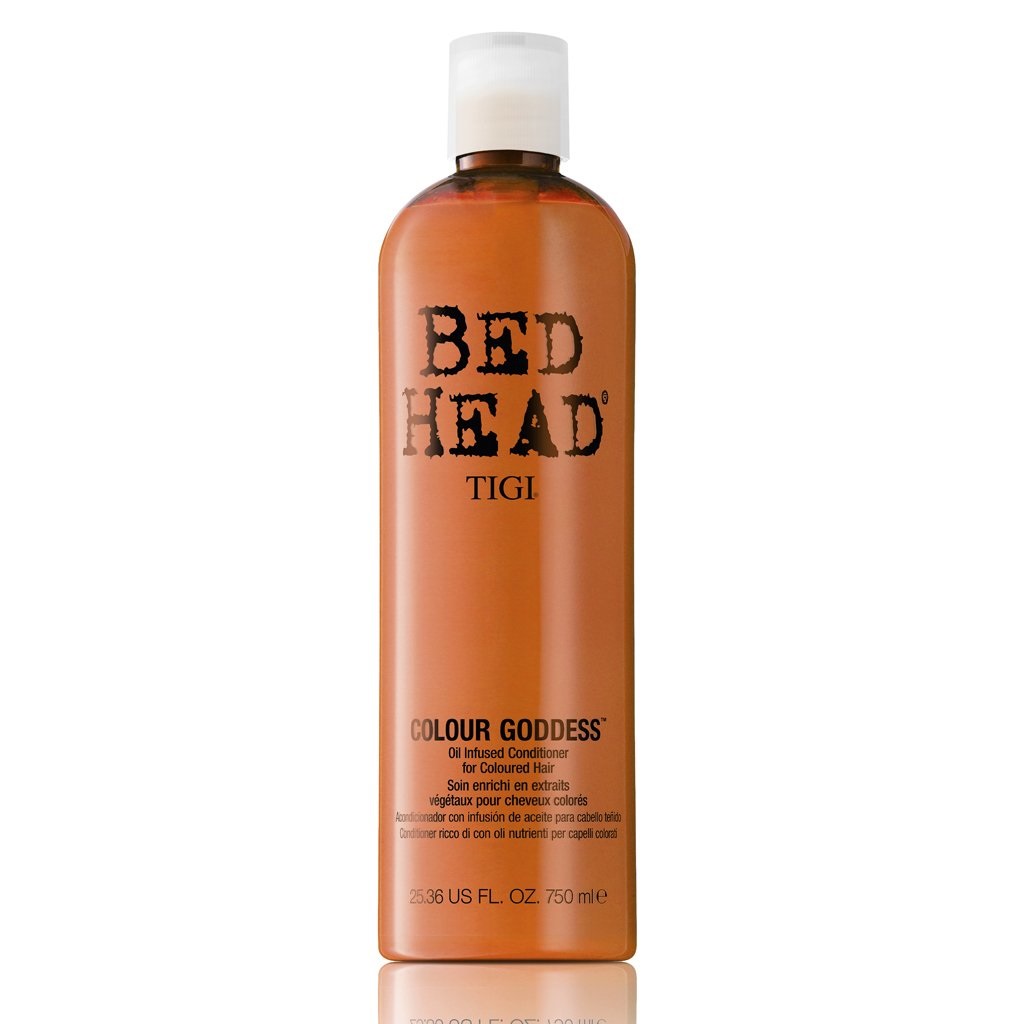 TIGI Bed Head Colour Goddess Oil Infused Conditioner 750 ml - Balsamo Nutriente per Capelli Colorati con Olio di Mandorle Dolci