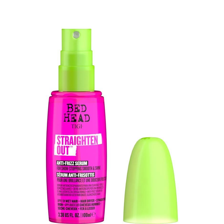 TIGI Bed Head Straighten Out Siero Anti-Crespo 100 ml - Protezione Calore, Lisci e Lucidi fino a 48 Ore