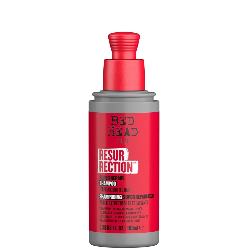 TIGI Bed Head Resurrection Super Repair Shampoo 100 ml - Shampoo Professionale Unisex per Capelli Indeboliti, Nutriente e Riparatore