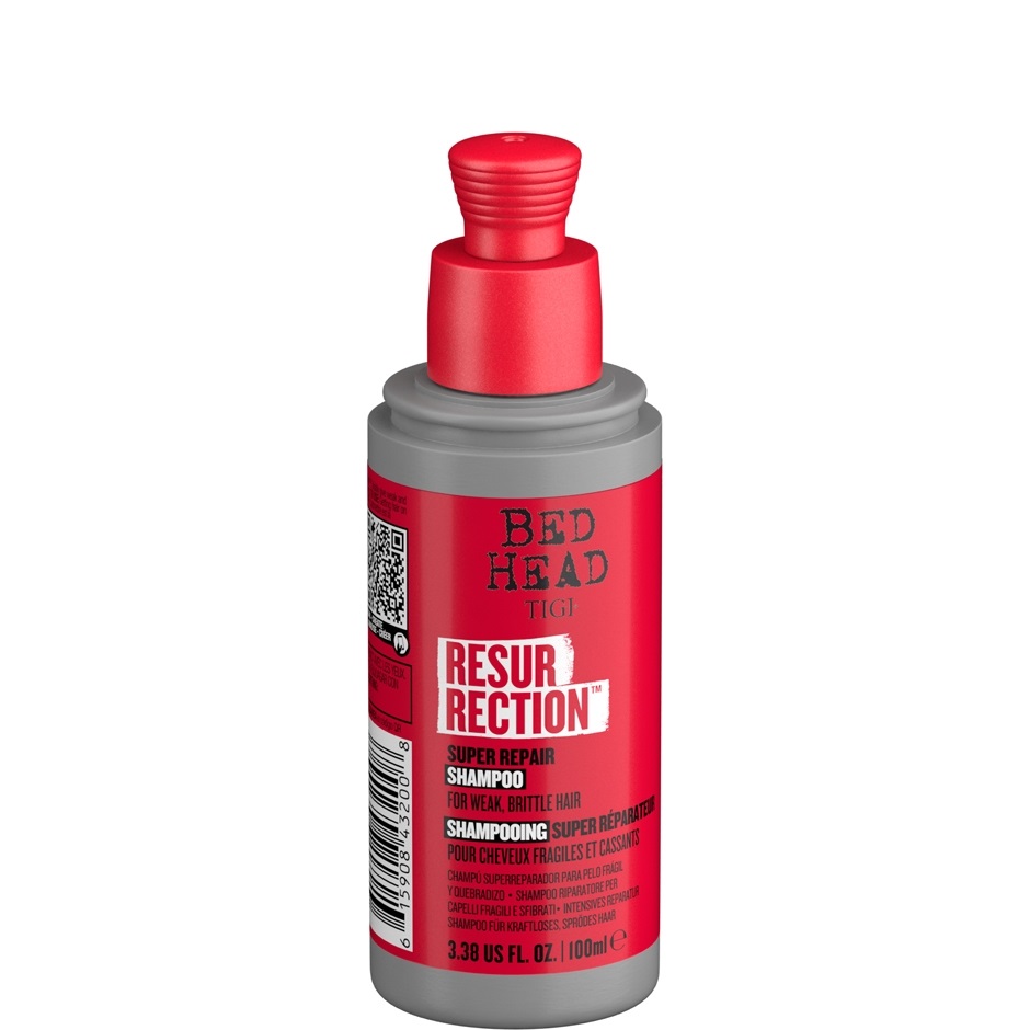 TIGI Bed Head Resurrection Super Repair Shampoo 100 ml - Shampoo Professionale Unisex per Capelli Indeboliti, Nutriente e Riparatore
