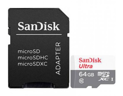 SanDisk 64GB Ultra microSDXC Classe 10 UHS-I con SD Adapter, Velocità fino a 100 MB/s