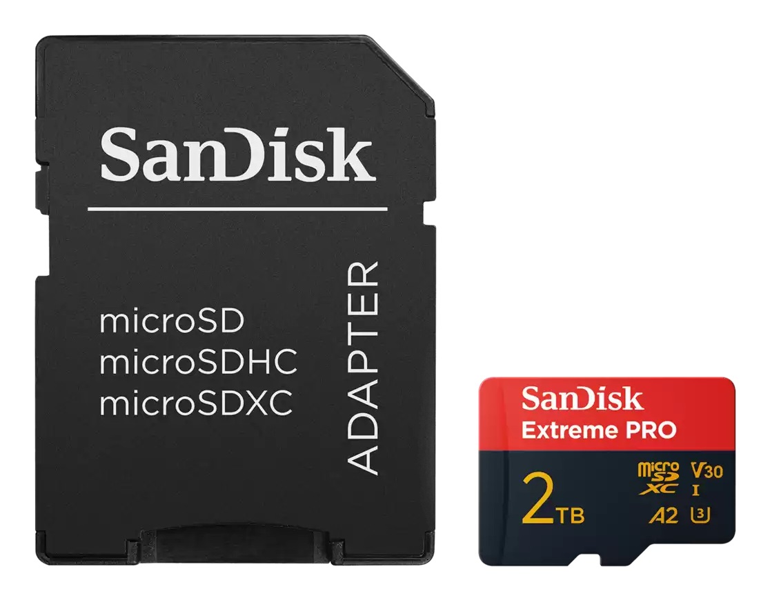 SanDisk Extreme PRO 2 TB MicroSDXC UHS-I Classe 10 - Velocità fino a 250 MB/s, A2, V30, Adattatore SD incluso