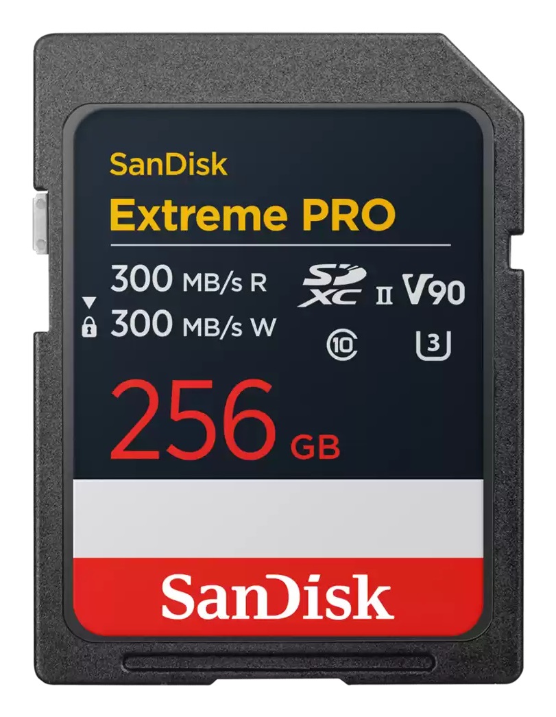 SanDisk Extreme PRO 256 GB SDXC UHS-II Classe 10, Velocità di Lettura e Scrittura fino a 300 MB/s, V90, Video in 8K