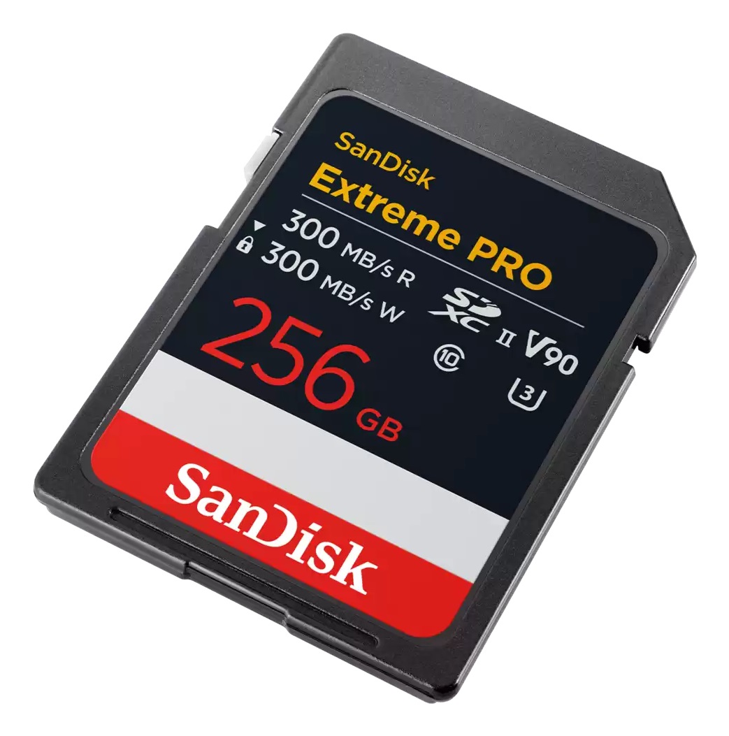 SanDisk Extreme PRO 256 GB SDXC UHS-II Classe 10, Velocità di Lettura e Scrittura fino a 300 MB/s, V90, Video in 8K