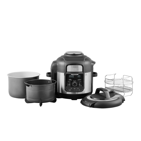 Ninja Foodi MAX Multicooker OP500EU, 9 in 1, 7,5 L, 1760 W, Nero/Acciaio Satinato, 9 Funzioni di Cottura