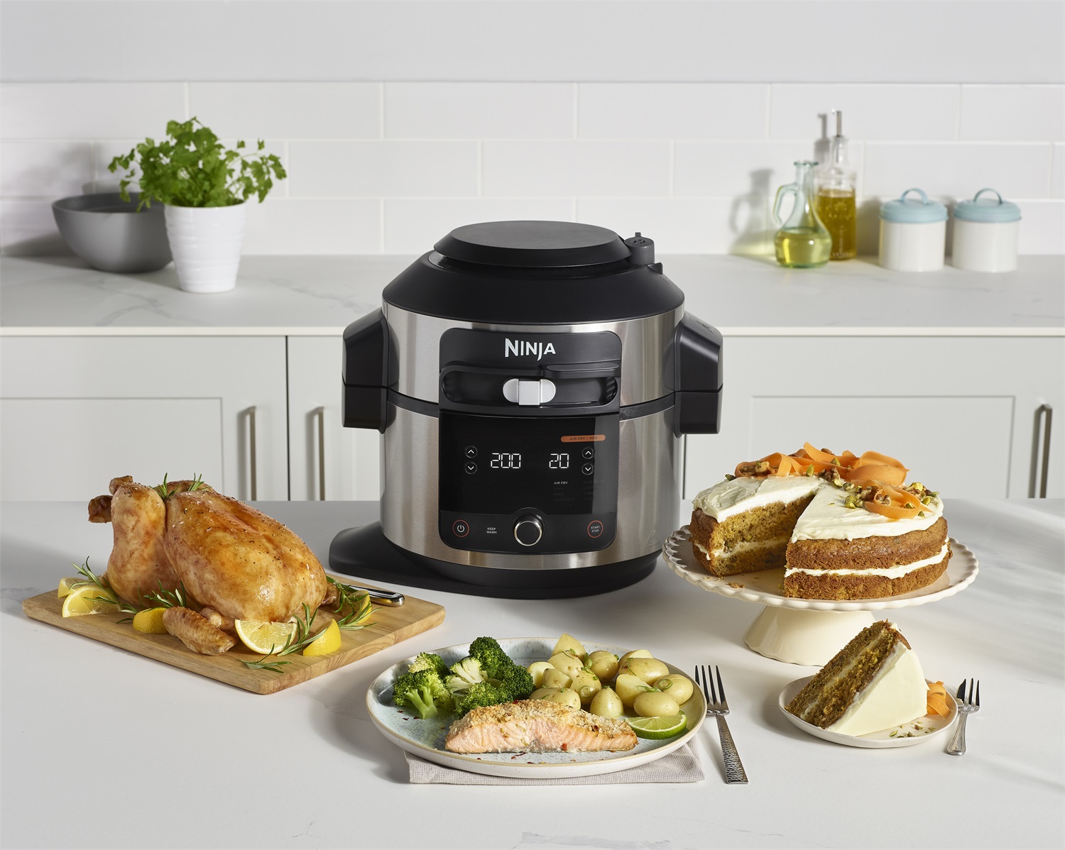 Ninja OL550EU Multicooker 11 Funzioni di Cottura Intelligente 6L 1460W Nero Acciaio Inox