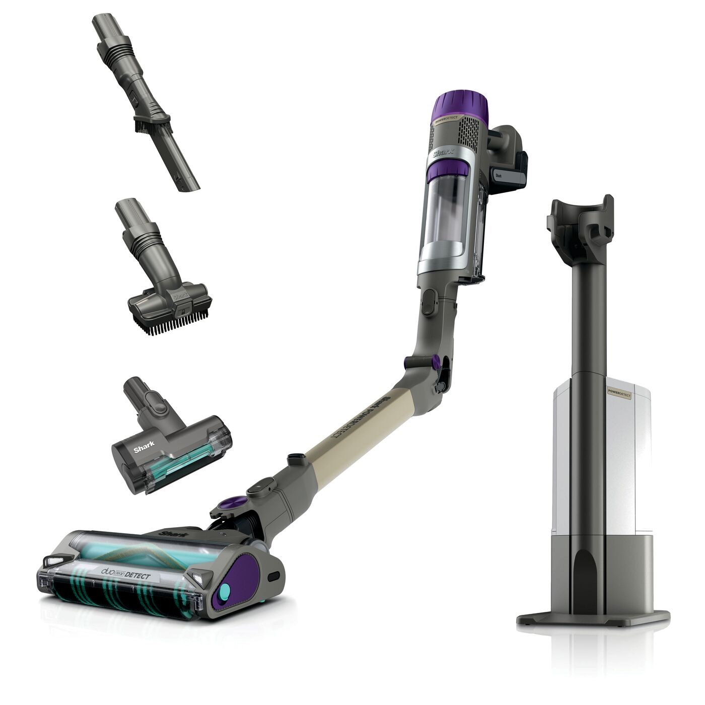 Shark IP3251EUT Aspirapolvere Senza Filo Oro, Grigio, Viola - Senza Sacchetto, Secco, Elettronico, 0,7 L, Autonomia Fino a 70 Minuti