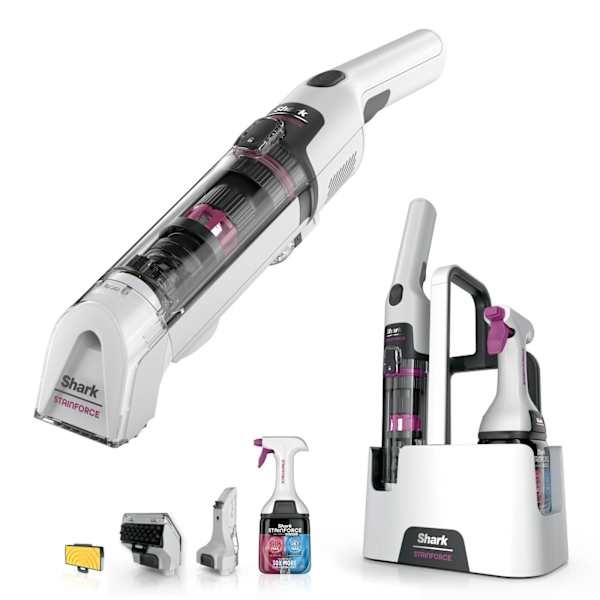 Shark Aspirapolvere Portatile HX100EUT - 100W, Senza Filo, Smacchiatore per Tappezzerie, Pulizia Secca e Bagnata