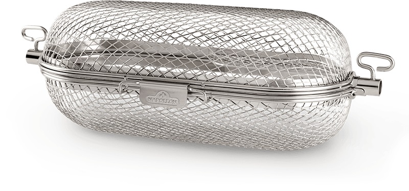 Napoleon Cestello in Acciaio Inox per Girarrosto - 64000, Cestello Grill a Maglia Fine per Piccoli Cibi