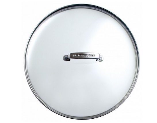 Le Creuset Coperchio in Vetro Temperato 30 cm con Maniglia in Acciaio Inox - Accessorio per Pentole e Padelle in Alluminio e Ghisa