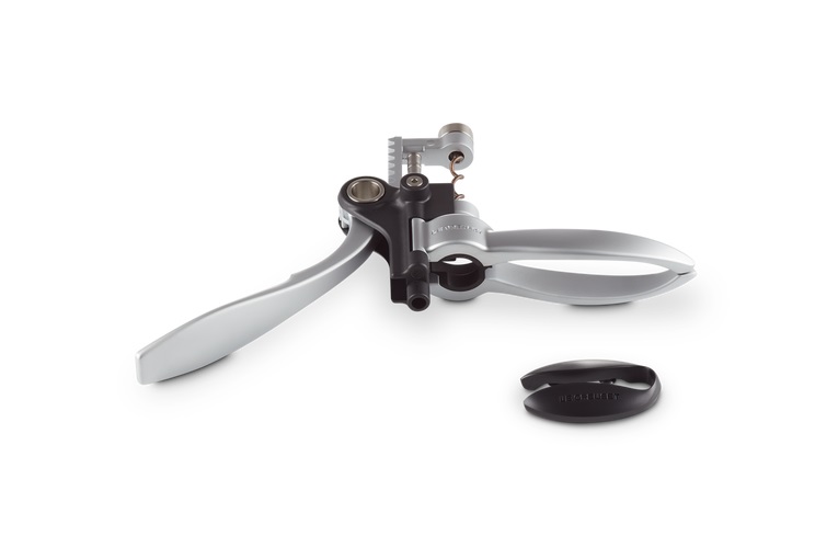 Le Creuset Cavatappi a Leva LM-250 in Metallo con Taglia Capsule FC-400 - Elegante e Pratico per Stappare Bottiglie di Vino