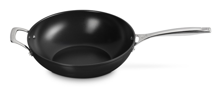 Le Creuset Padella Wok Antiaderente in Ceramica 30 cm con Manico Ergonomico