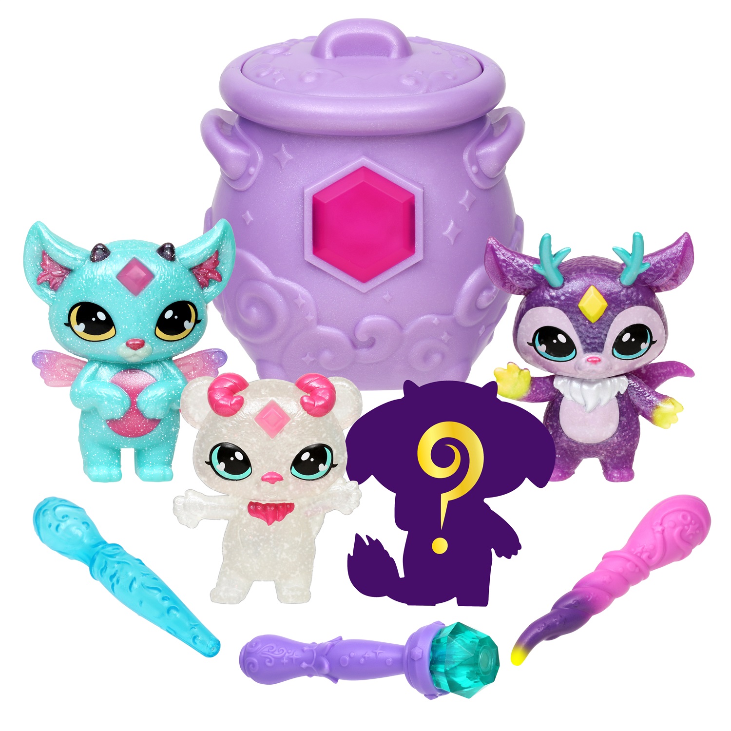 Moose Toys Magic Mixies Mixlings Sparkle Magic - Confezione da 4 Bacchette Magiche per Bambini dai 5 Anni