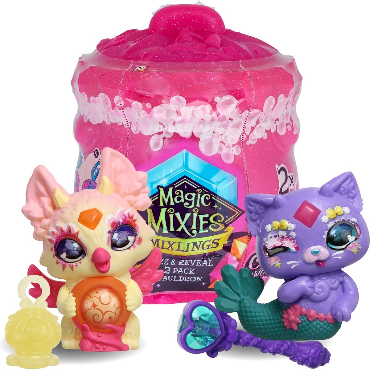 Moose Toys Magic Mixies Mixlings S3 - Crystal Forest con 5 Poteri Magici, 2 Mixlings e Accessori