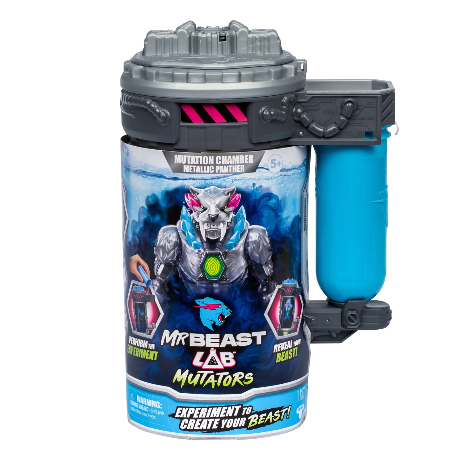 MrBeast Lab Mutators - Mutatore Metallic Panther 13 cm - Esegui un esperimento per creare la tua creatura
