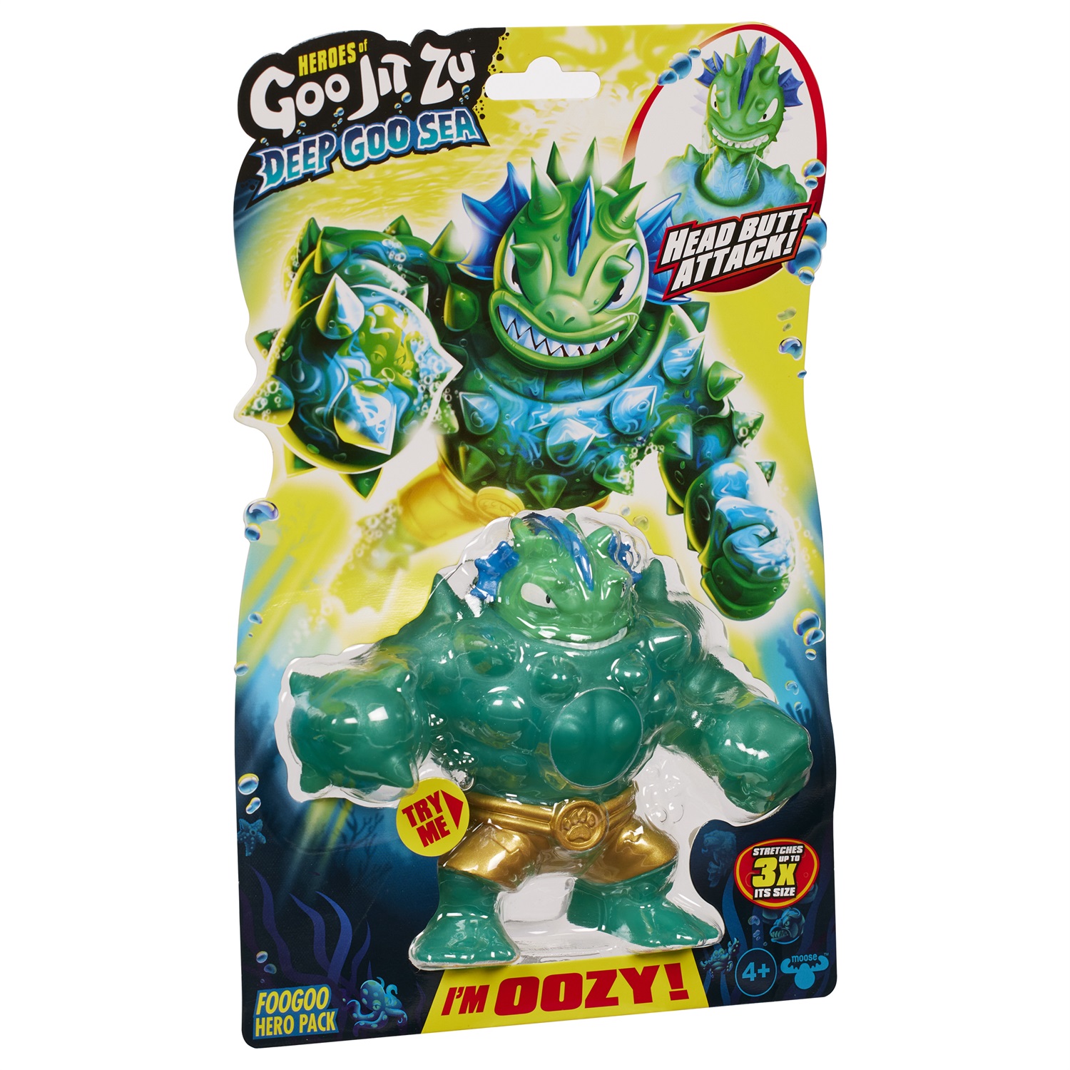 Heroes of Goo Jit Zu Foogoo - Action Figure Super Stretchy della Collezione Deep Goo Sea con Imbottitura Mucosa