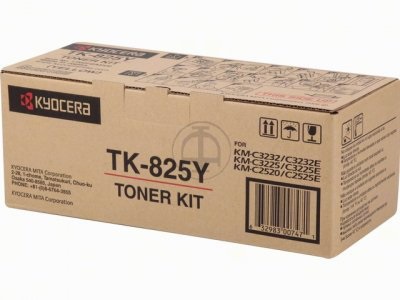 Kyocera TK-825Y Toner Giallo Originale 7.000 Pagine Compatibile con KM-C2520/2525E/3225/3232/3232E/4035E
