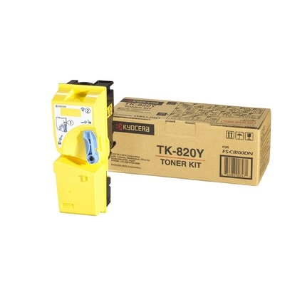 Kyocera TK-820Y Cartuccia Toner Originale Giallo per FS-C8100DN - 7.000 Pagine