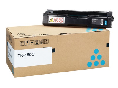 Kyocera TK-150C Cartuccia Toner Originale Ciano - 6000 Pagine, Compatibile con FS-C1020MFP