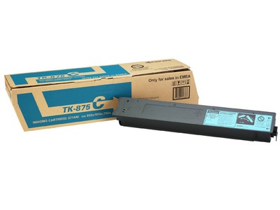Kyocera TK-875C Cartuccia Toner Originale Ciano per TASKalfa 550c/650c/750c - 31800 Pagine