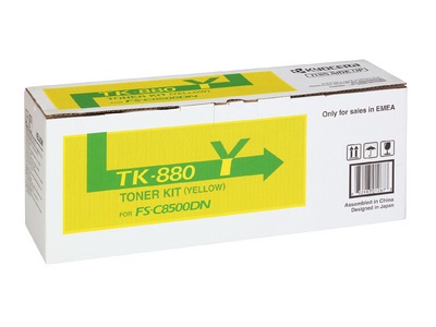 Kyocera TK-880Y Toner Originale Giallo per FS-C8500DN - 18.000 Pagine (1T02KAANL0)