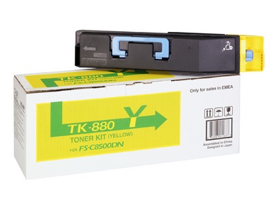 Kyocera TK-880Y Toner Originale Giallo per FS-C8500DN - 18.000 Pagine (1T02KAANL0)