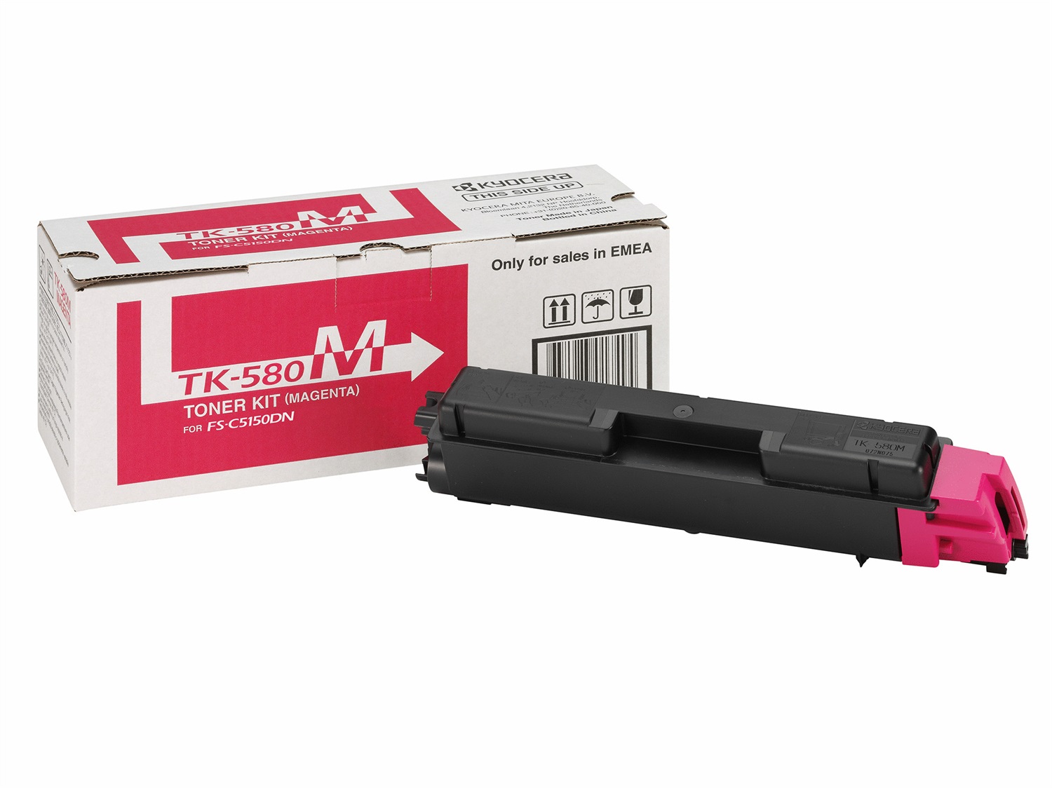 KYOCERA TK-580M Toner Originale Magenta 1 pz - 2800 Pagine - Compatibile con FS-C5150DN e Ecosys P6021cdn