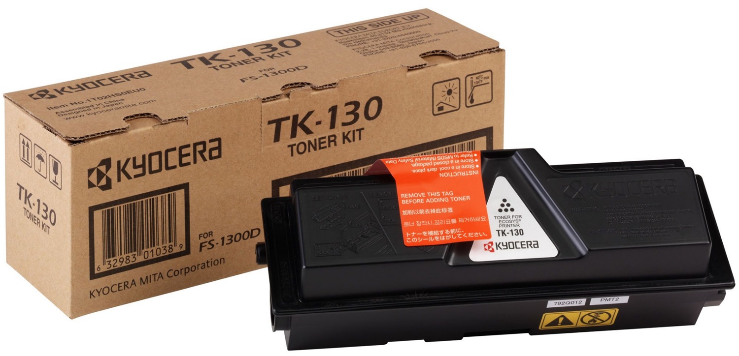 Kyocera TK-130 Cartuccia Toner Originale Nero - 7200 Pagine - Compatibile con FS-1028MFP, FS-1128MFP, FS-1300D, FS-1300DN, FS-1350DN