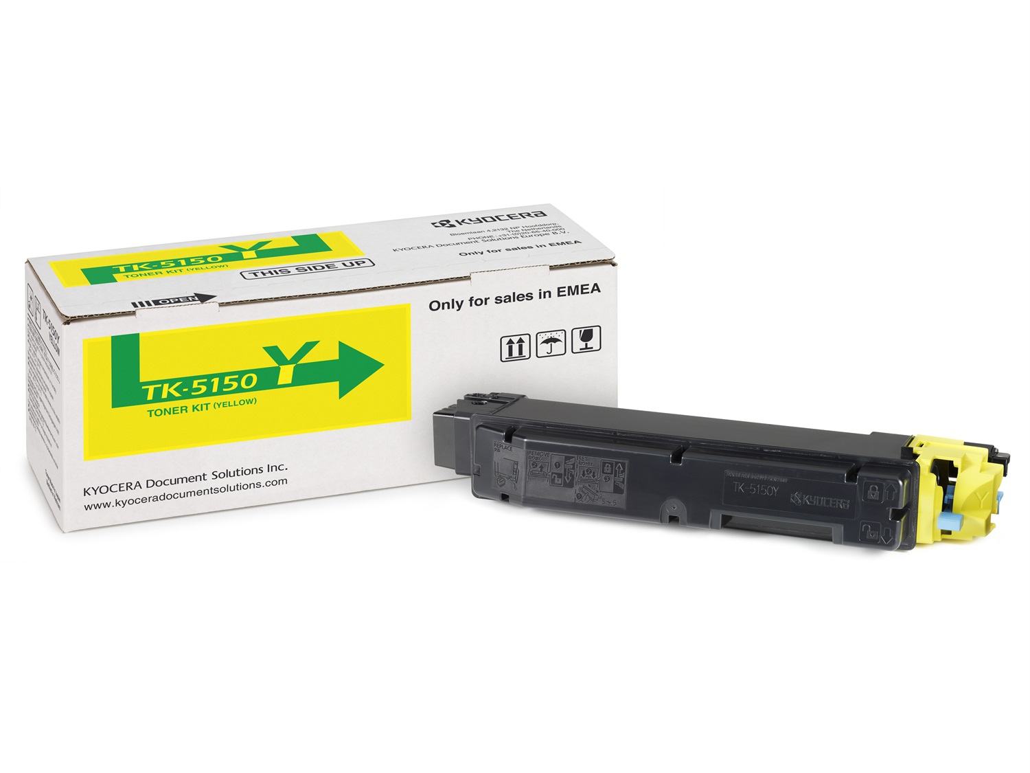 KYOCERA TK-5150Y Toner Originale Giallo 1T02NSANL0 - 10.000 Pagine, Compatibile con ECOSYS M6035cidn, P6035cdn, M6535cidn