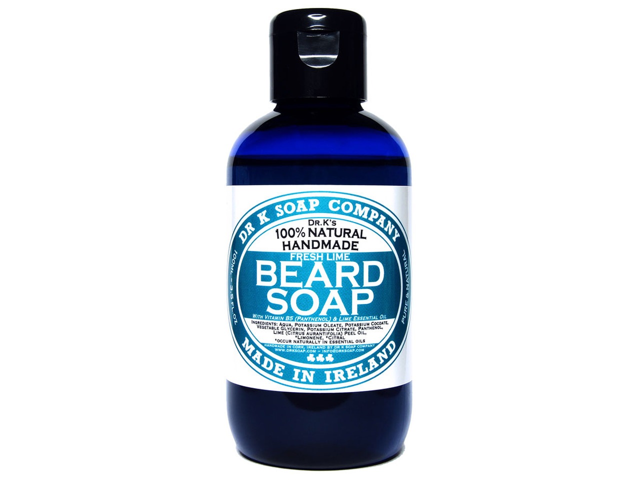 Dr K Soap Company Sapone da Barba Fresh Lime 100 ml - 100% Naturale con Olio Essenziale di Lime