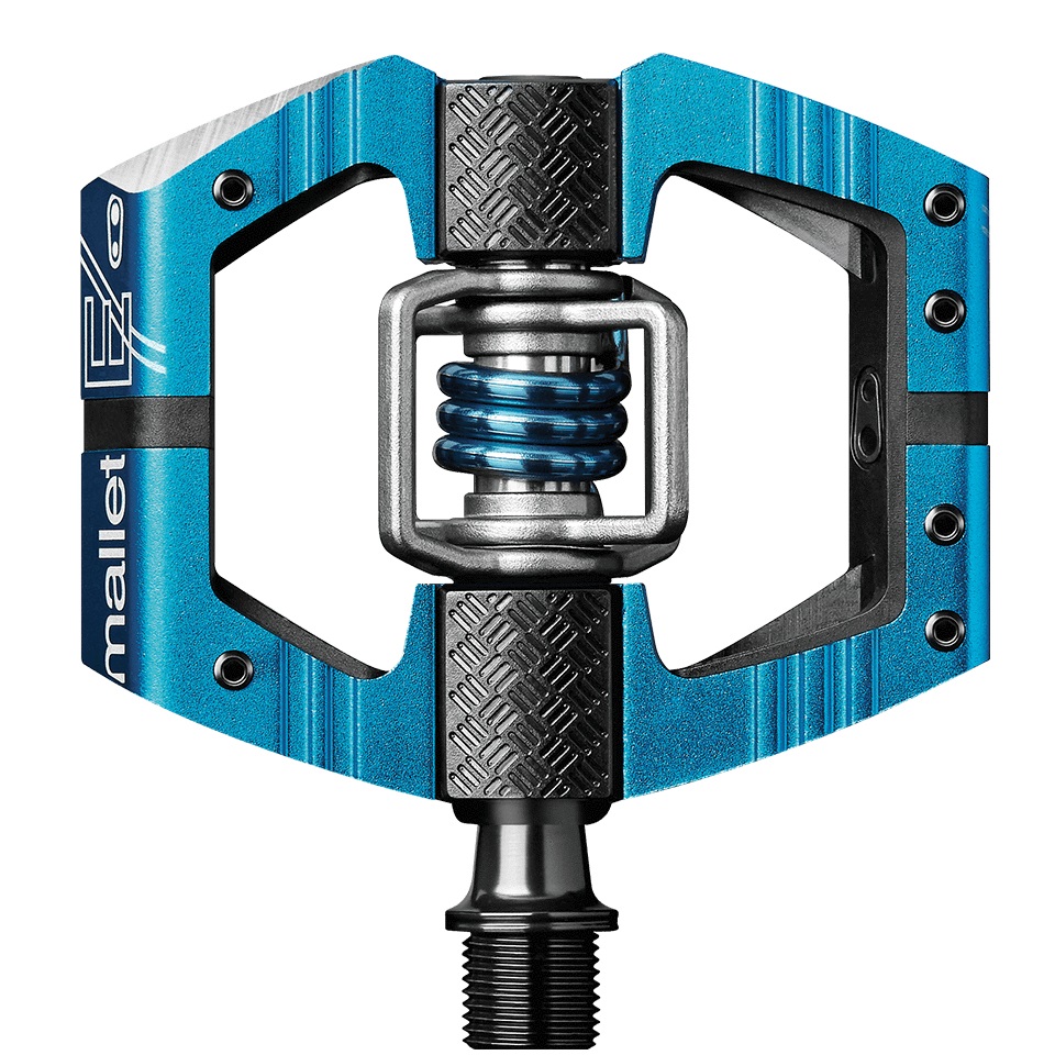 Crankbrothers Mallet E Pedali MTB - Piattaforma Concava, 6 Perni Regolabili, Tecnologia di Trazione Integrata, Corpo a Coste