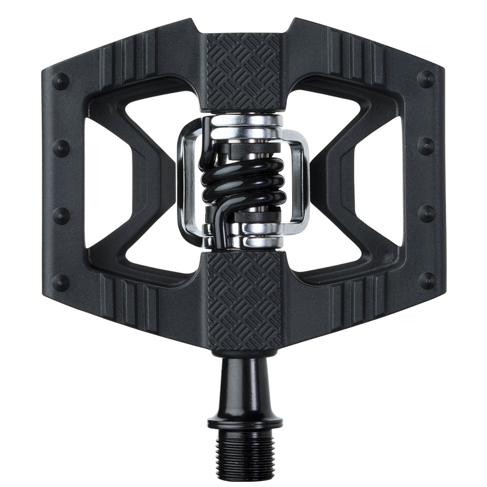Crankbrothers Double Shot 1 Pedali Ibridi Nero - Doppia Funzione Flat e Automatico