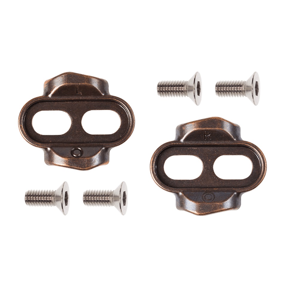Crankbrothers Tacchette Easy Release 0° - Kit di Tacchette per Pedali Clip-in in Bronzo, Ideali per Principianti