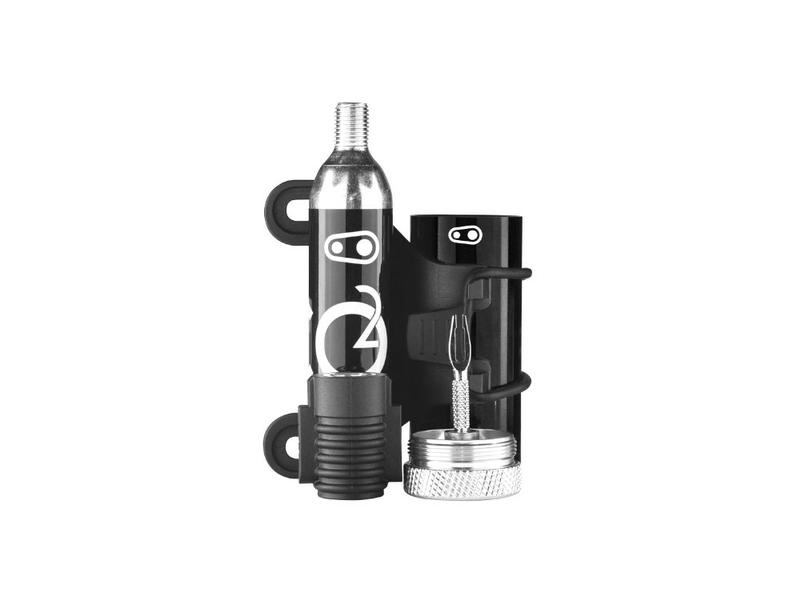 Crankbrothers Cigar Tool - Kit di Riparazione Tubeless con Pompa CO2 e Supporto per Borraccia