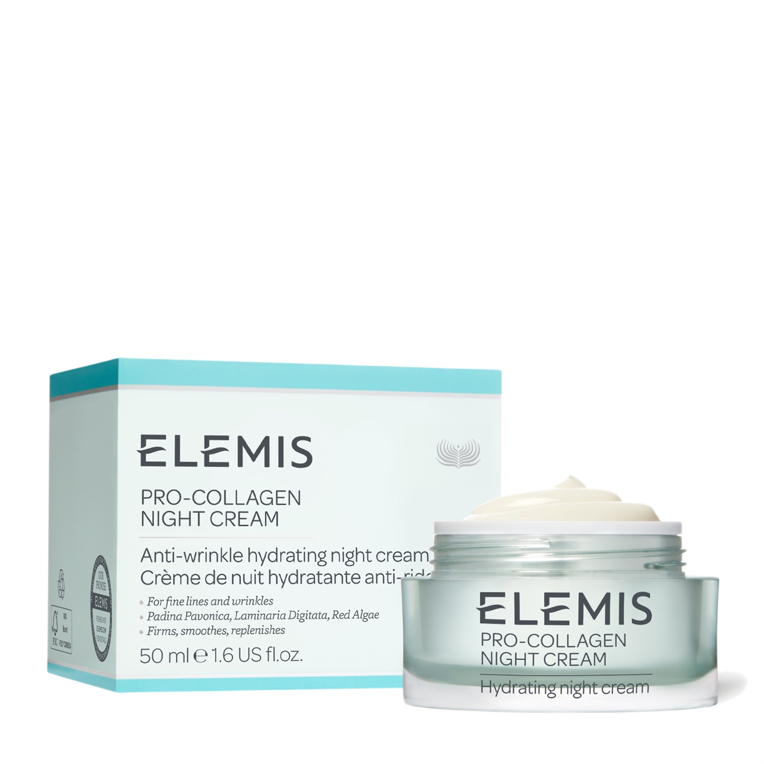 ELEMIS Pro-Collagen Night Cream 50ml - Crema Notte Antirughe Nutriente per una Pelle Levigata e Idratata