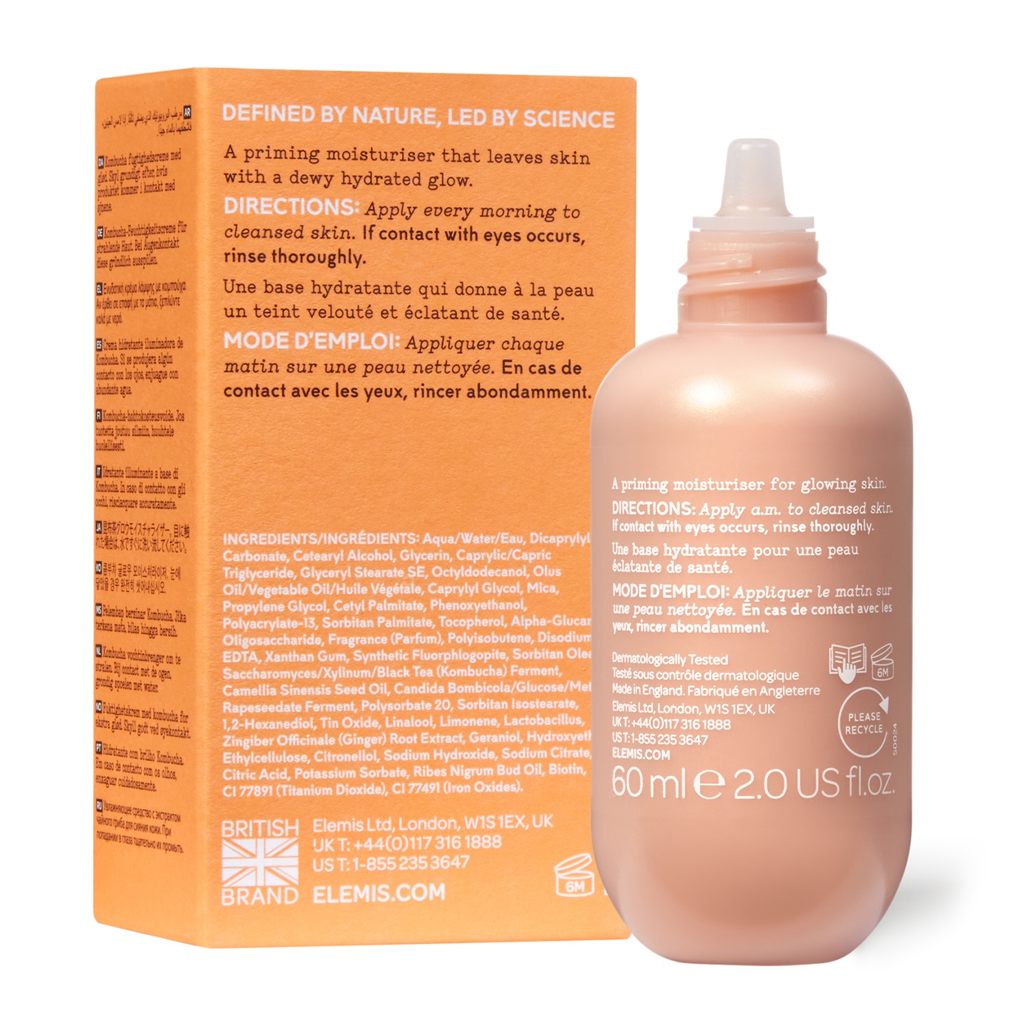 Elemis Superfood Glow Priming Moisturiser 60ml - Idratante e Primer Illuminante Multi-Funzione 3 in 1, Privo di Siliconi