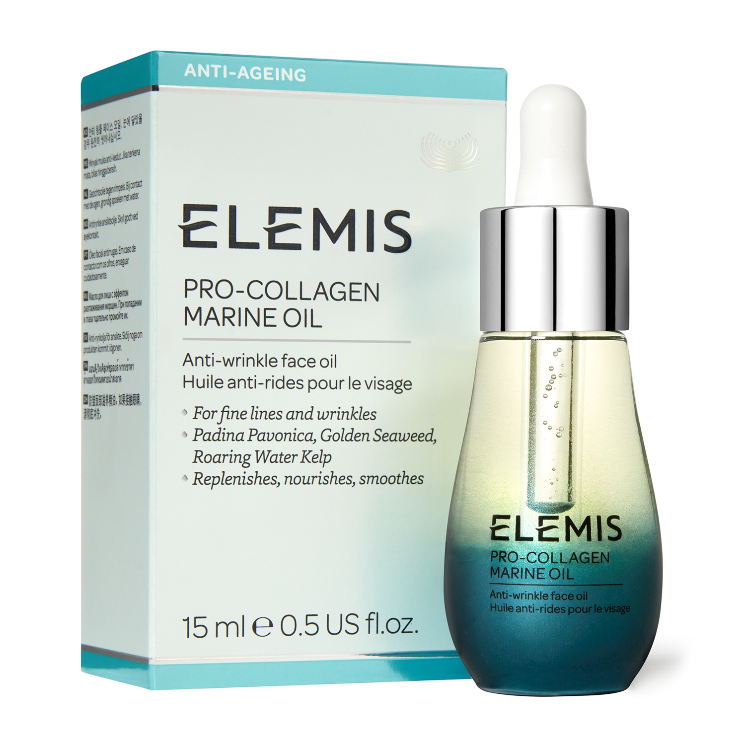 Elemis Pro-Collagen Marine Oil 15 ml - Olio Viso Idratante e Rigenerante per Tutti i Tipi di Pelle
