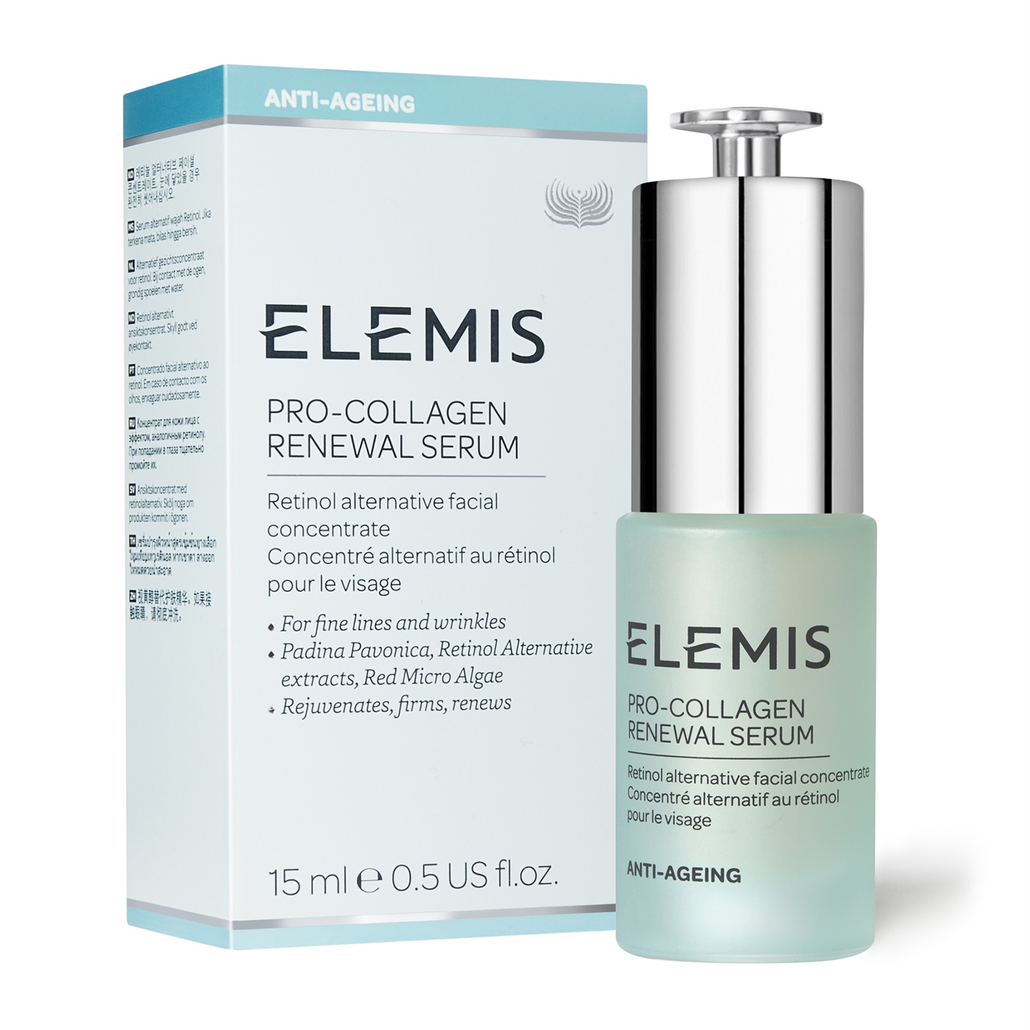 ELEMIS Pro-Collagen Renewal Serum 15 ml - Siero Viso Anti-Età per Migliorare Linee di Espressione e Compattezza della Pelle