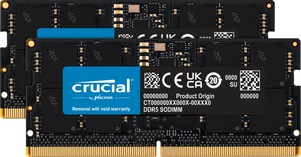 Crucial CT2K16G48C40S5 Kit Memoria RAM 32GB (2x16GB) DDR5 4800MHz CL40 SO-DIMM
