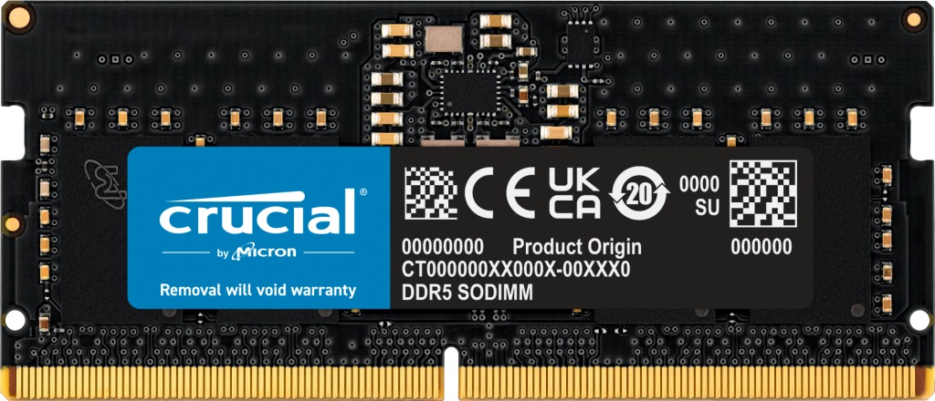 Crucial 8GB (1x8GB) DDR5-5600 CL46 SO-DIMM RAM per Notebook - Memoria ad Alte Prestazioni