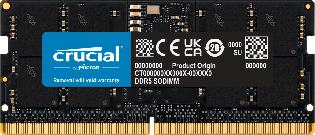Crucial RAM SO-DIMM 24GB DDR5 5600MHz CL46 - Memoria per Laptop e Mini PC con Data Integrity Check