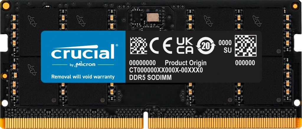 Crucial SORAM D5 48GB DDR5 5600MHz CL46 - Memoria SO-DIMM 1x48GB con Data Integrity Check