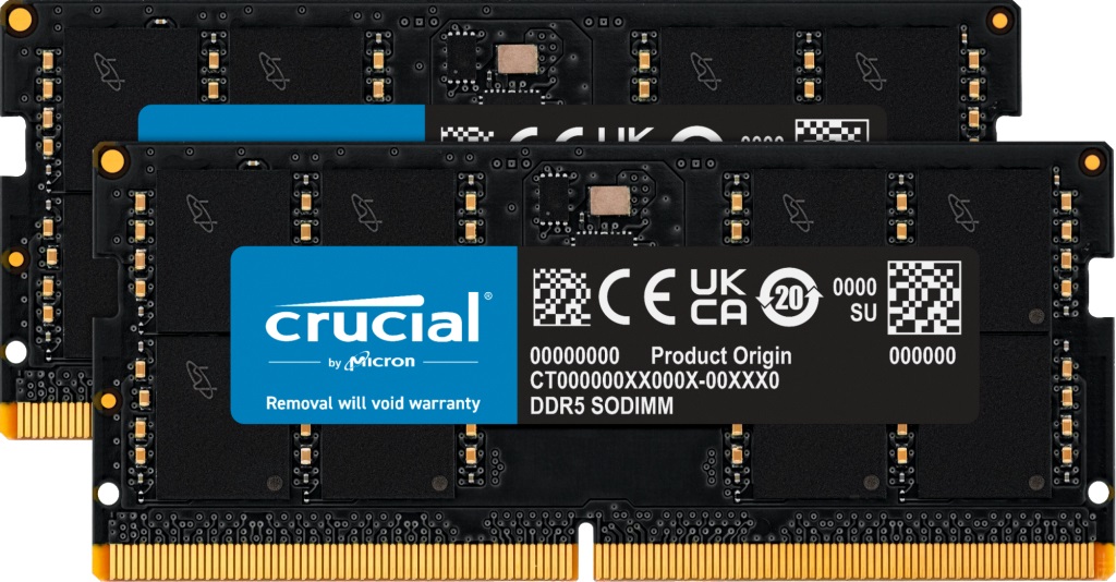 Crucial CT2K64G56C46S5 Memoria 128 GB (2 x 64 GB) DDR5 SO-DIMM 5600 MHz