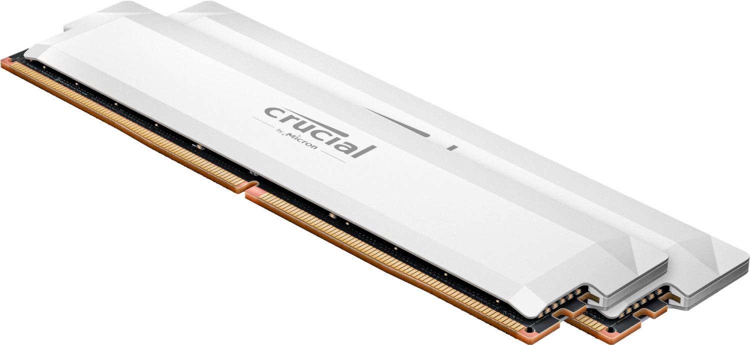 Crucial Pro RAM 64GB (2x32GB) DDR5 6000MHz CL40 - Memoria Overclocking Gaming, Design Bianco